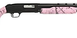 Mossberg 500B Super Bantam Pump Shotgun 54147, 20 Gauge, 22 in, 3 in Chmbr, Pink Marble Syn Stock, Blue Finish, Accu-Chokes